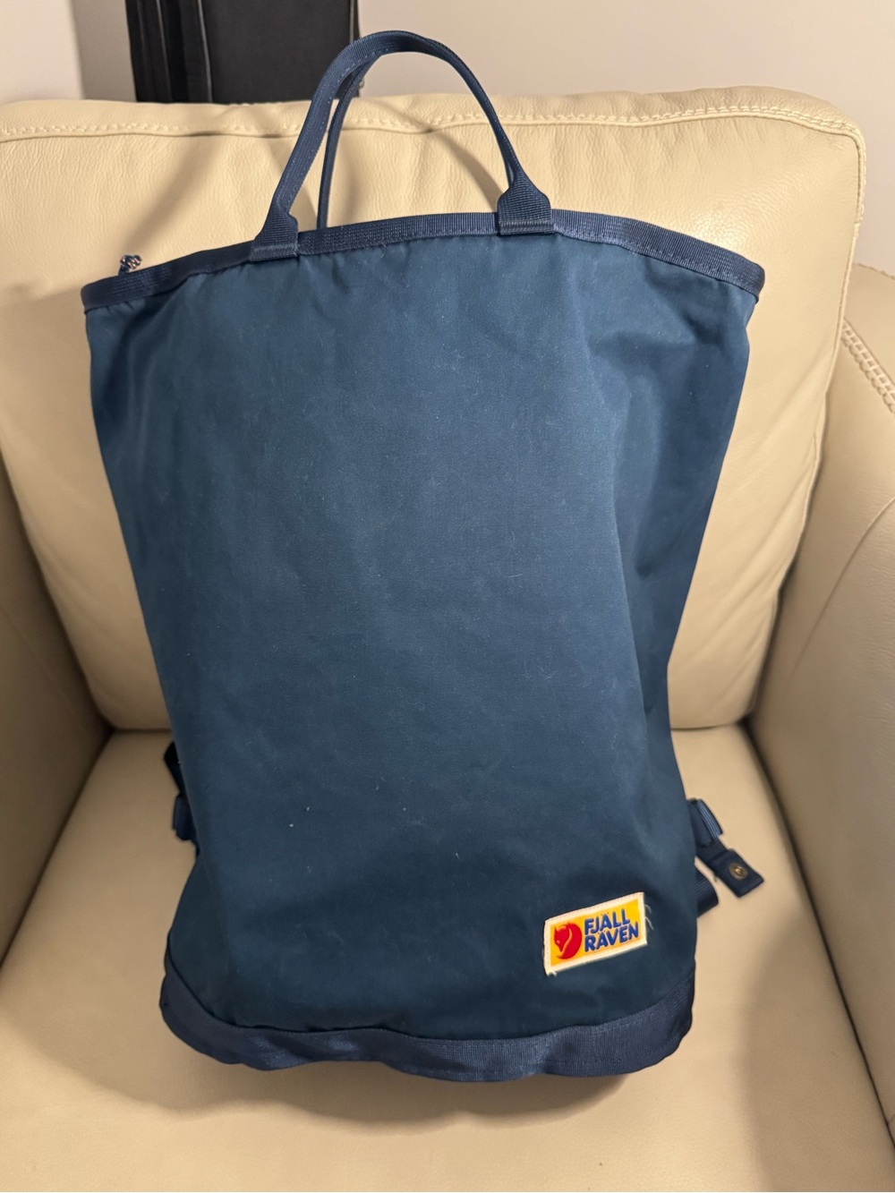 Fjallraven Deep Blue zip-Top Canvas Backpack/Tote